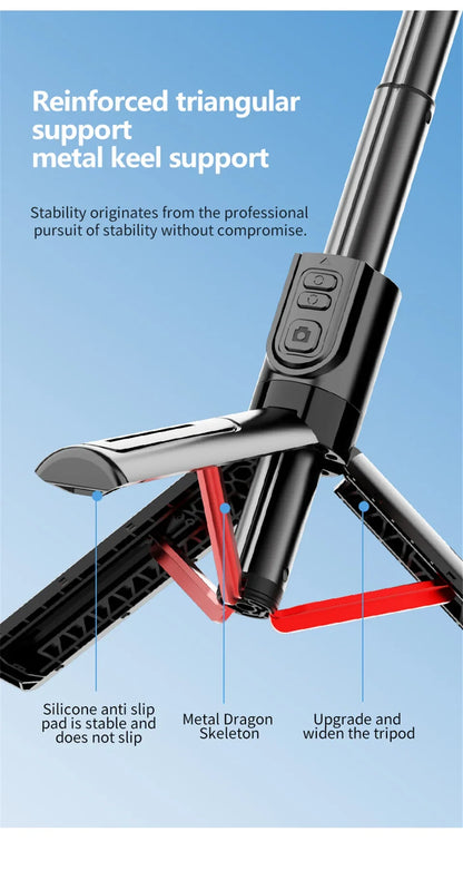 Wireless Gimbal Tripod Stabilizer with Bluetooth Connectivity