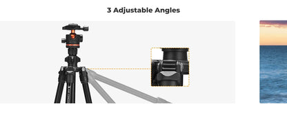Lightweight Tripod for Cameras – 178cm Height