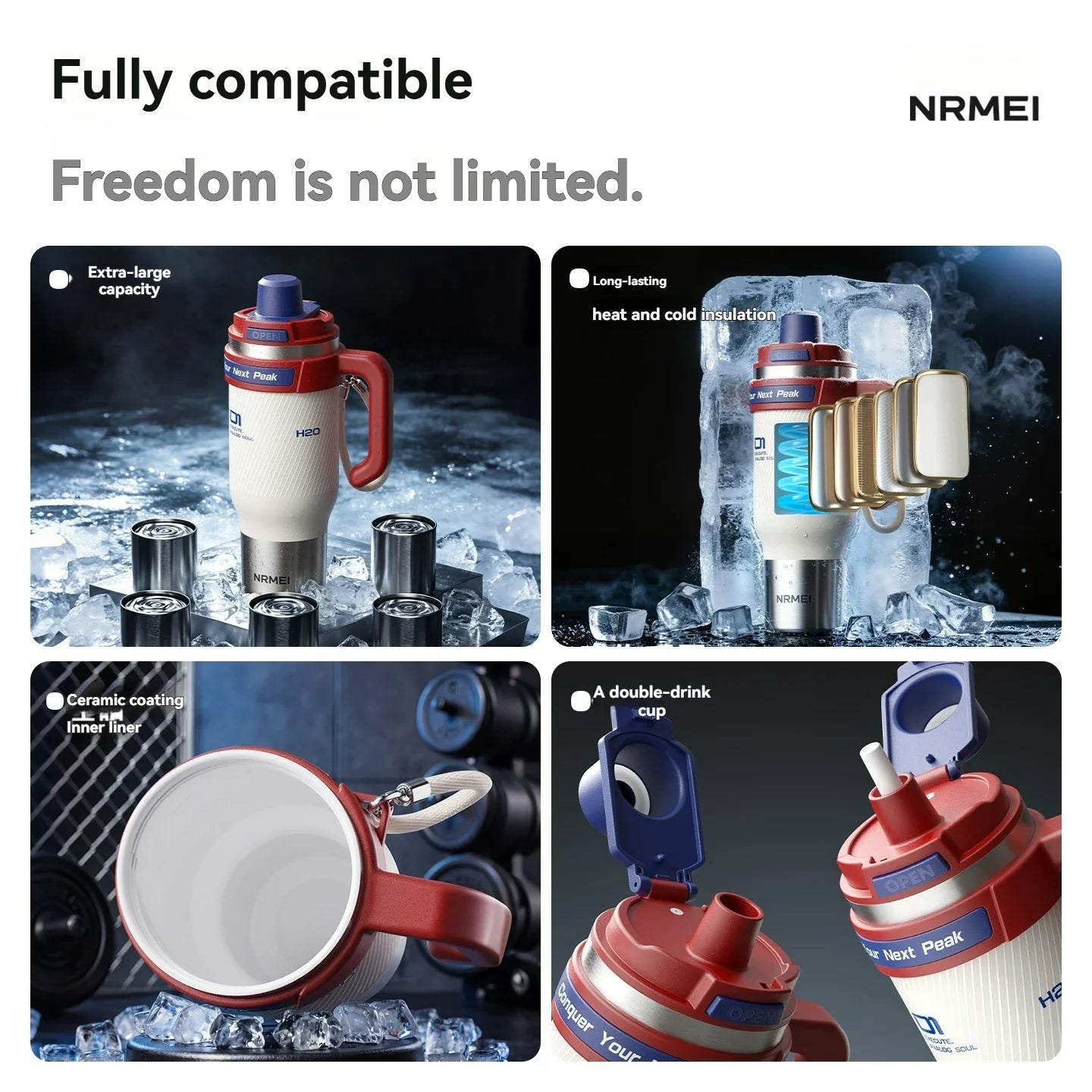 Cold Ceramic Tumbler for 72 Hours of Insulation