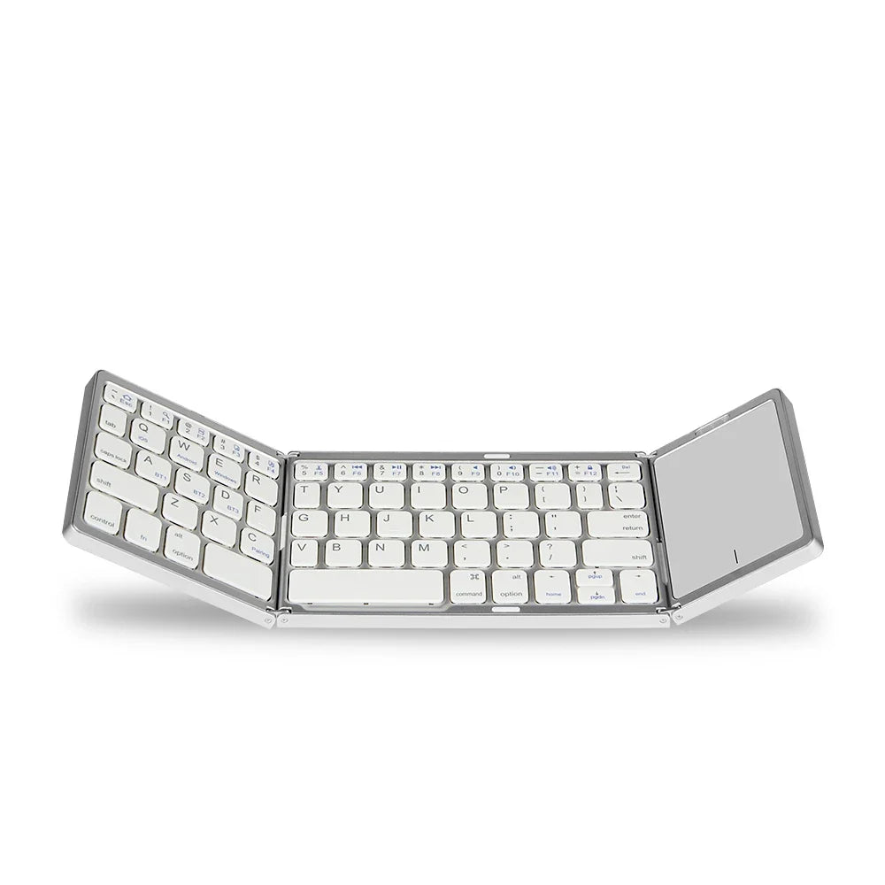 Compact Bluetooth Keyboard with Touchpad – Foldable Design