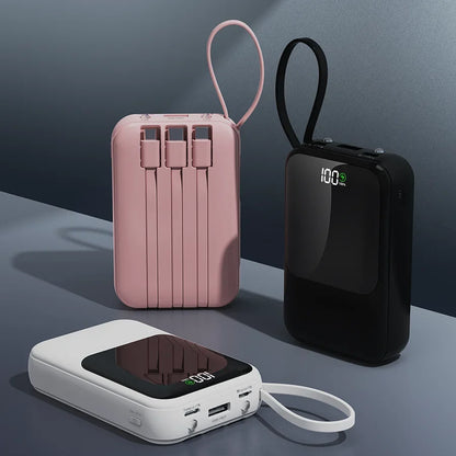 Power Bank with Integrated Cable – High Capacity Portable Charger