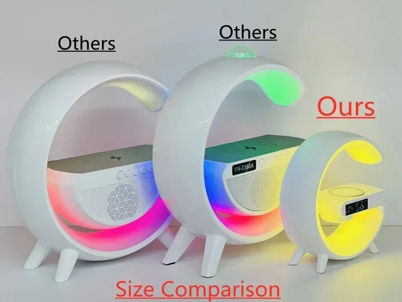 Wireless Charging Stand with RGB Alarm Clock Feature