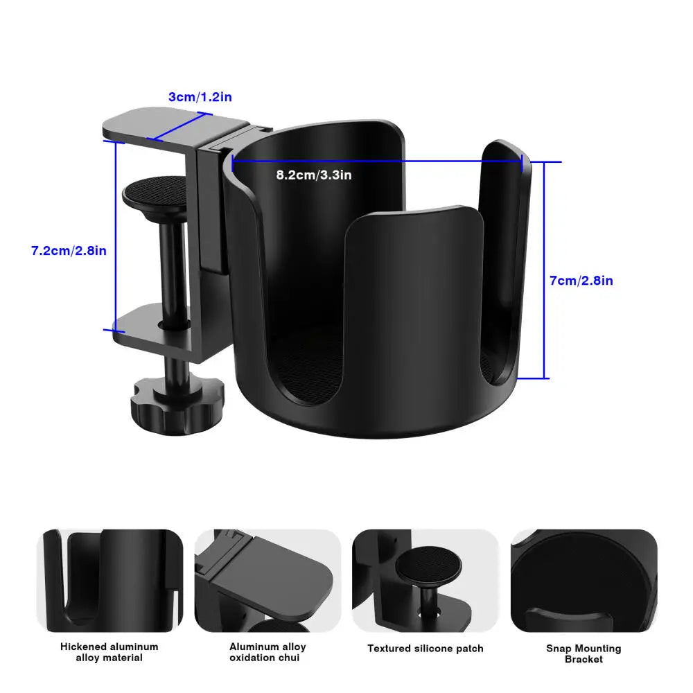 Spill-Proof Clamp Design Desk Cup Holder