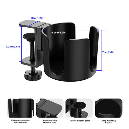 Spill-Proof Clamp Design Desk Cup Holder