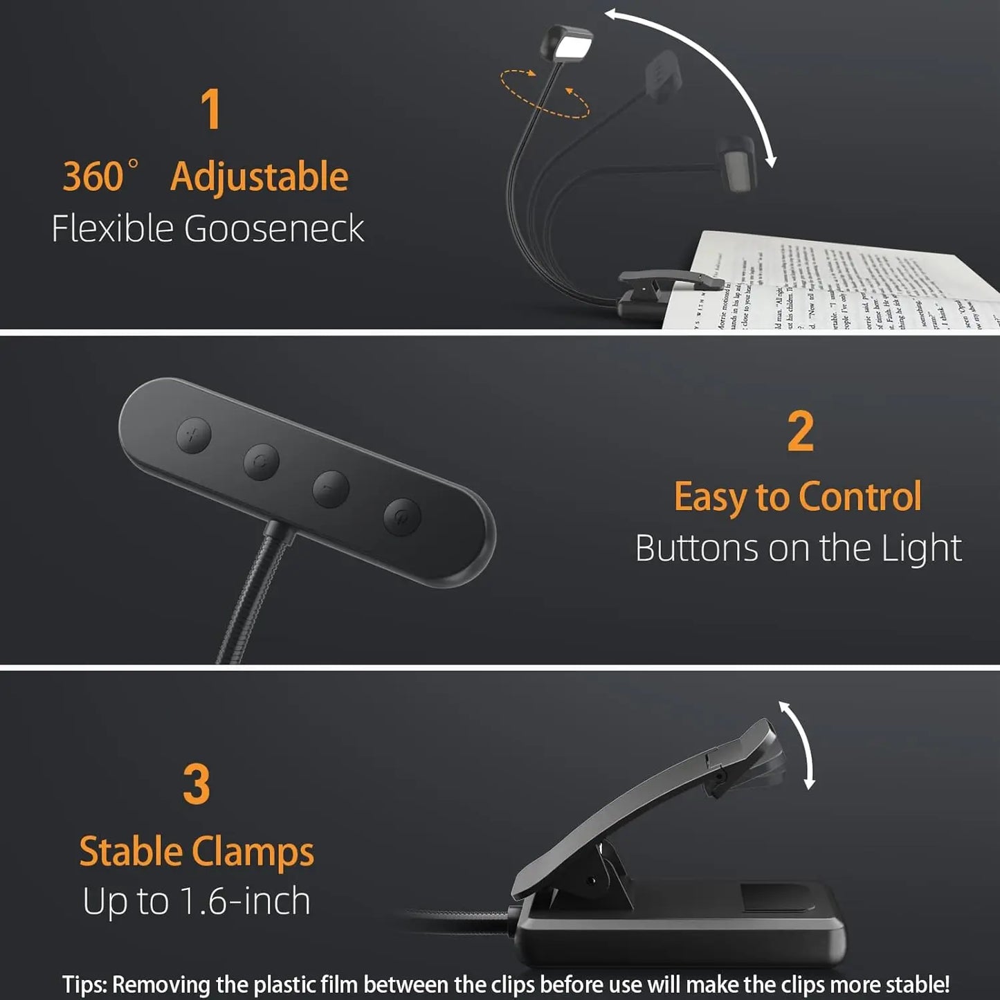Clip-On LED Reading Lamp – Portable Light Source