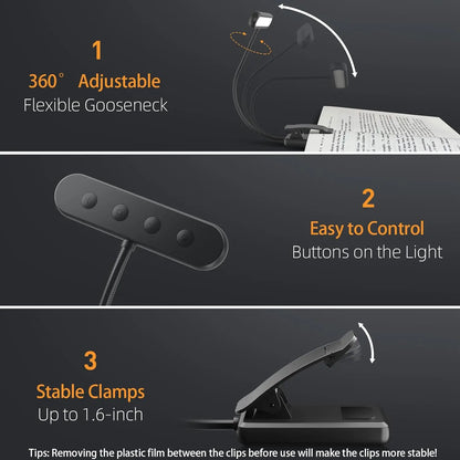 Clip-On LED Reading Lamp – Portable Light Source