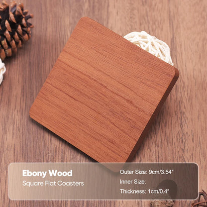 Solid Wood Round Drink Coaster