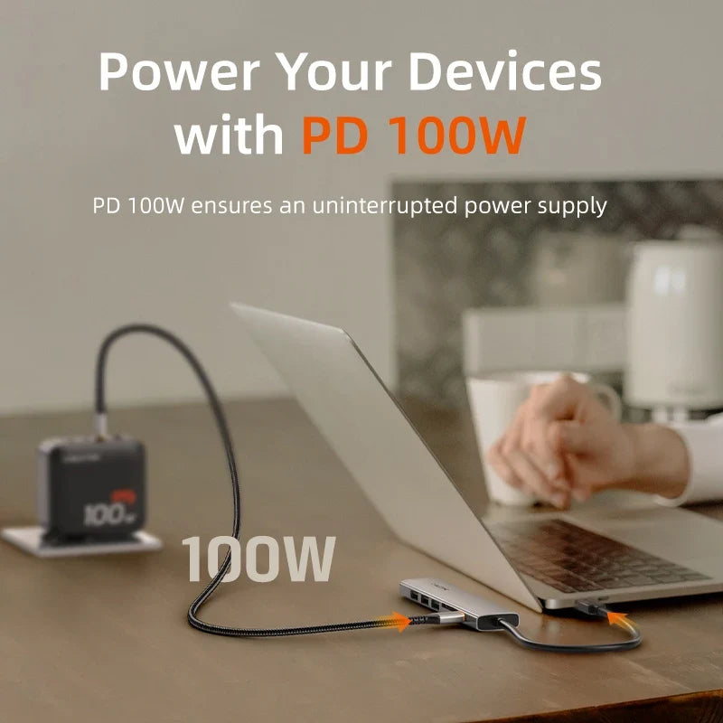 7-Port USB-C Hub with Multi-Function Connectivity