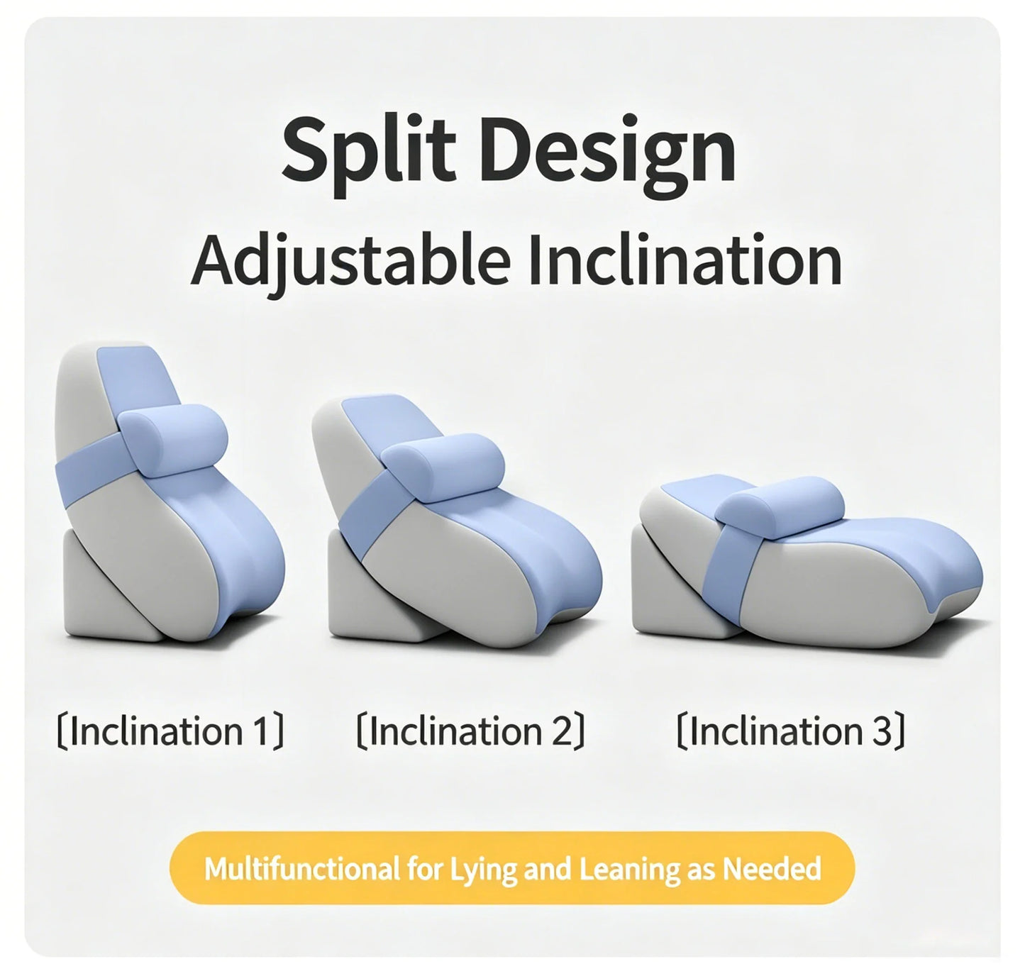 Extra Large Back Support Wedge Pillow with Ergonomic Design