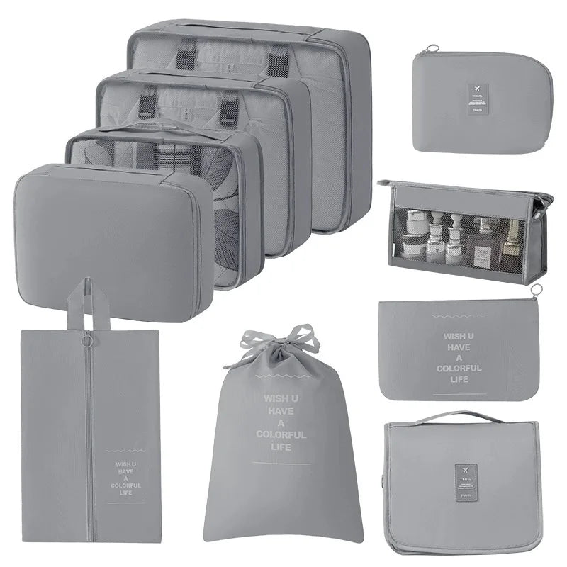 Set of Storage Cubes for Travel Packing