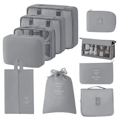 Set of Storage Cubes for Travel Packing