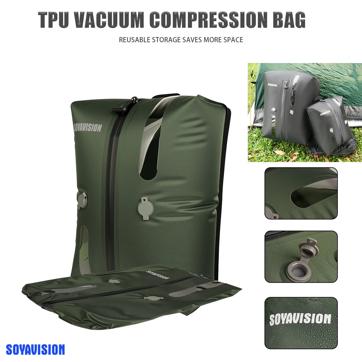 Travel Compression Storage Bags for Vacuum Sealing