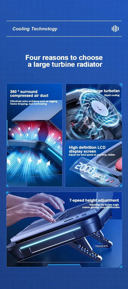 Cooling Pad for Laptops with Adjustable Design