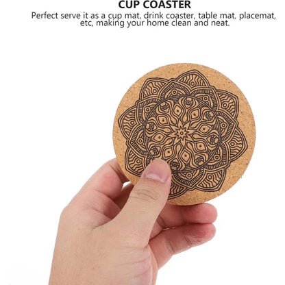 Cork Coaster Set for Absorbing Moisture