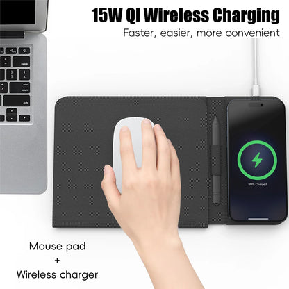 Writing Tablet and Foldable Mouse Pad with Charging Feature