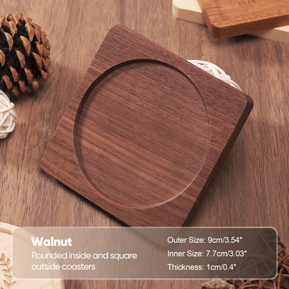Solid Wood Round Drink Coaster