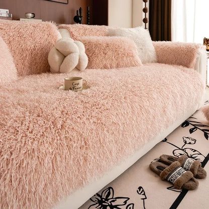 Elegant Faux Sheepskin Sofa Protector for Ultimate Comfort