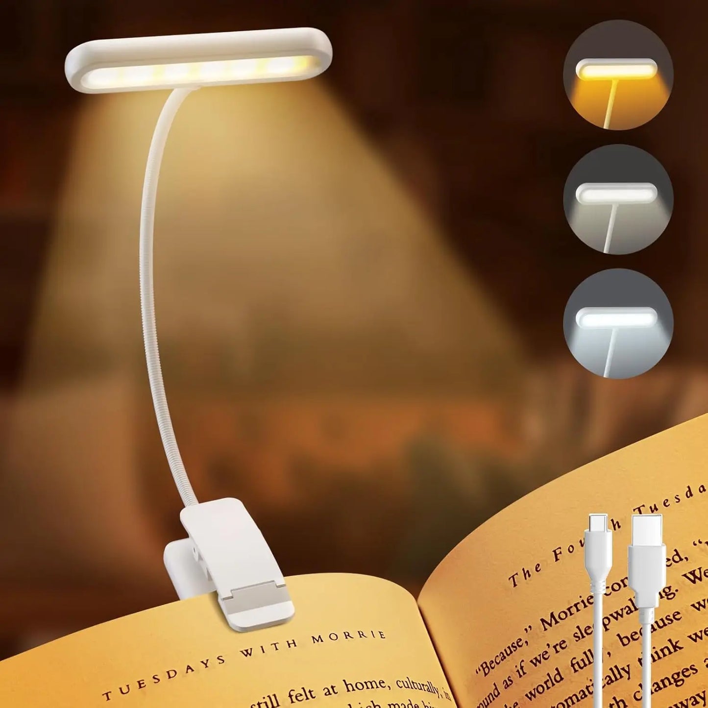Clip-On LED Reading Lamp – Portable Light Source