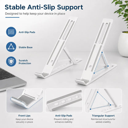 Adjustable Laptop Stand with 4 Height Levels