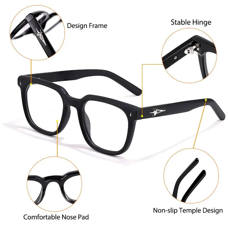 Square Glasses with Blue Light Protection