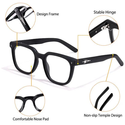 Square Glasses with Blue Light Protection