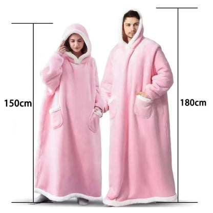 Cozy Fleece Hoodie Blanket in Extra Large Size for Warm Comfort