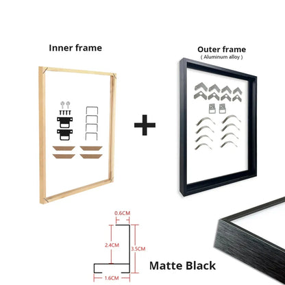 Canvas Frame Kit with Metal and Wooden Elements