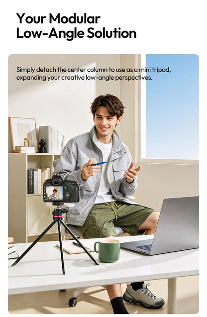 Carbon Fiber Tripod and Monopod Combo - 2-in-1 Design