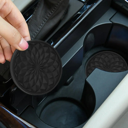 Round Silicone Coasters for Drinks - Set of 4