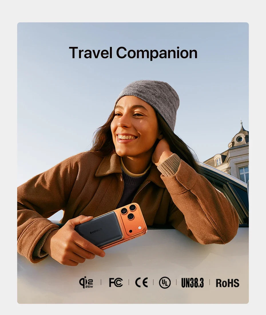 Wireless Power Bank with Magnetic Attachment