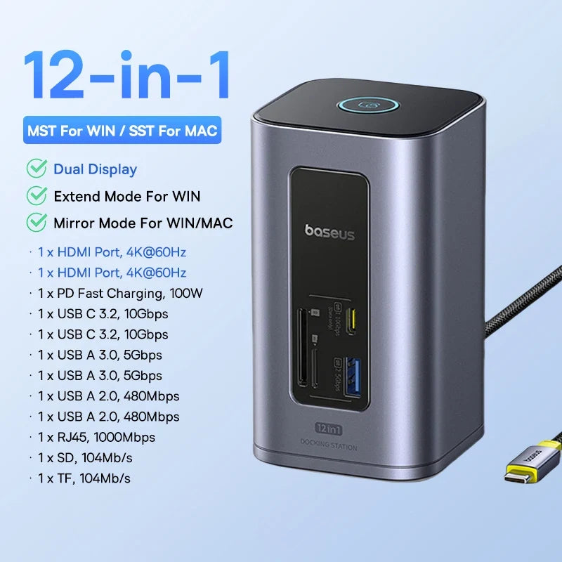 11-in-1 Multi-Port Docking Station