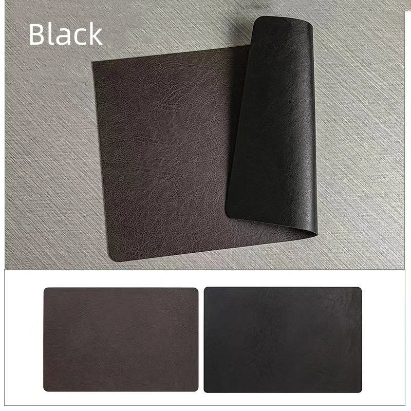 Stylish & Practical Reversible Faux Leather Placemats