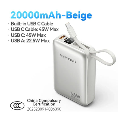 Power Bank with 45W Quick Charge Capability