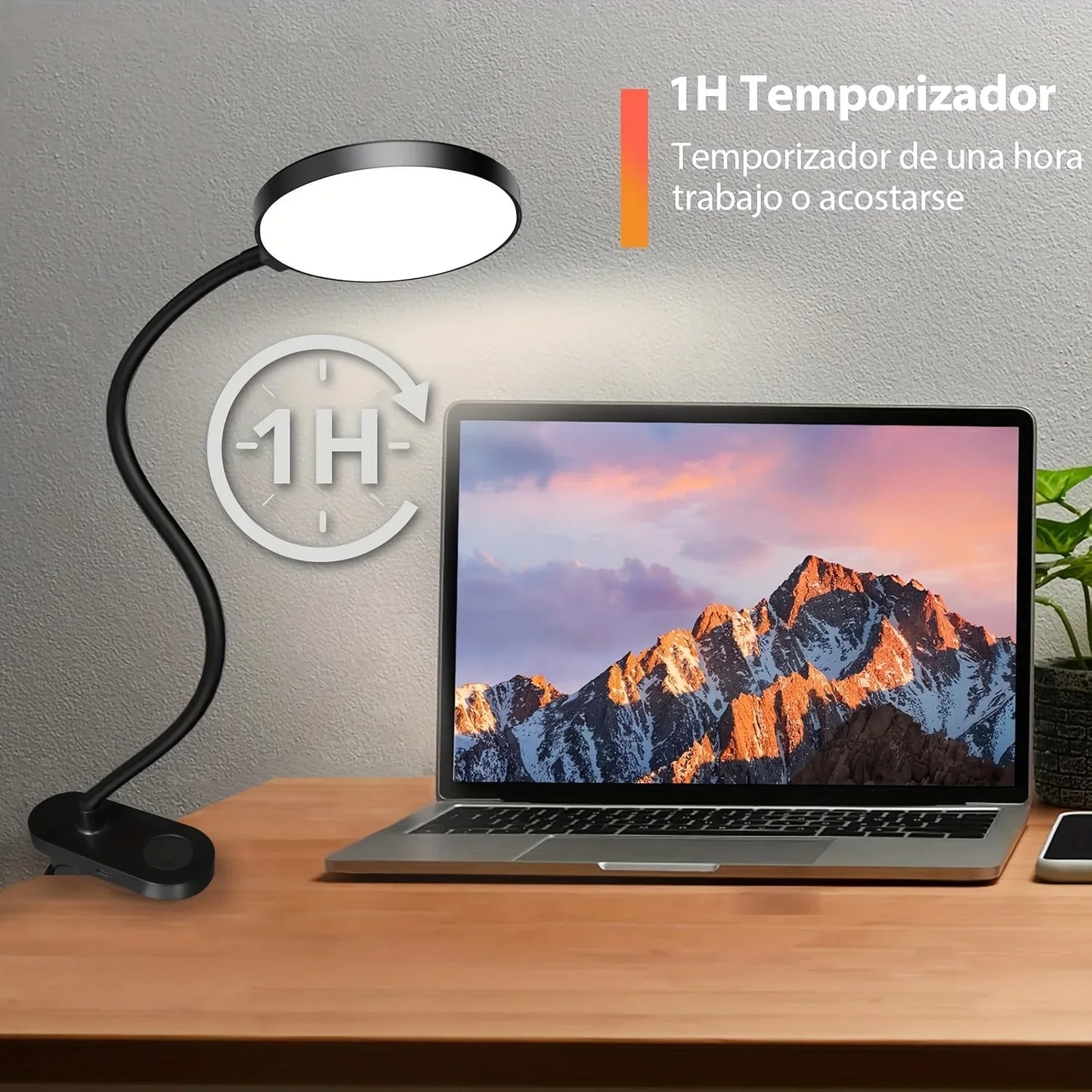 Clip-On Desk Lamp with 3.5-Inch LED Light