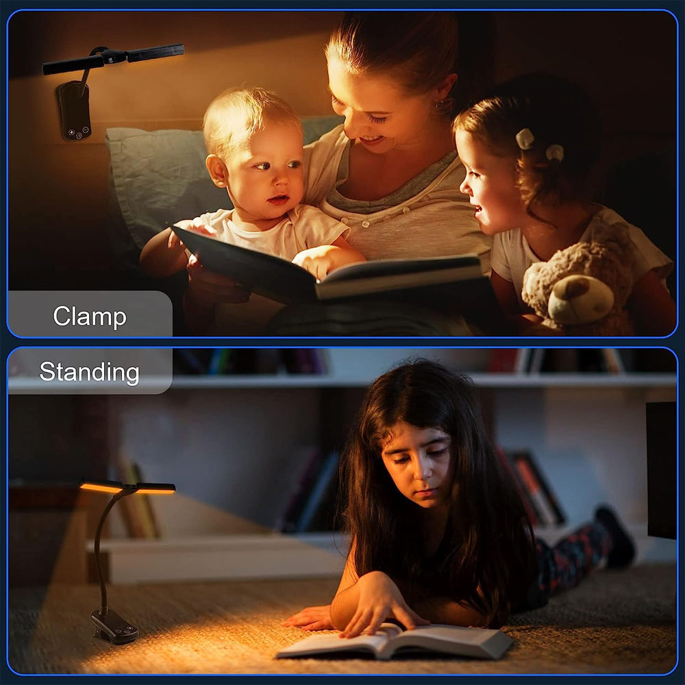Book Light with 14 LEDs and Clip-On Design