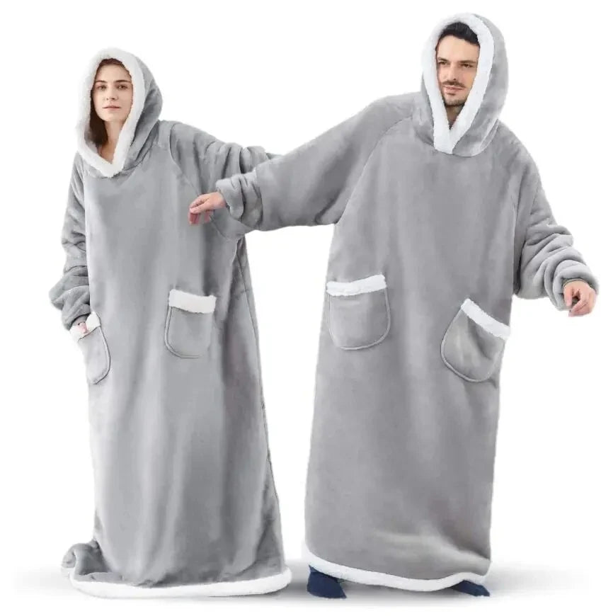 Cozy Fleece Hoodie Blanket in Extra Large Size for Warm Comfort