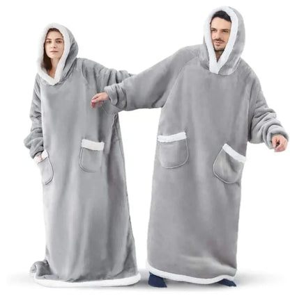 Cozy Fleece Hoodie Blanket in Extra Large Size for Warm Comfort