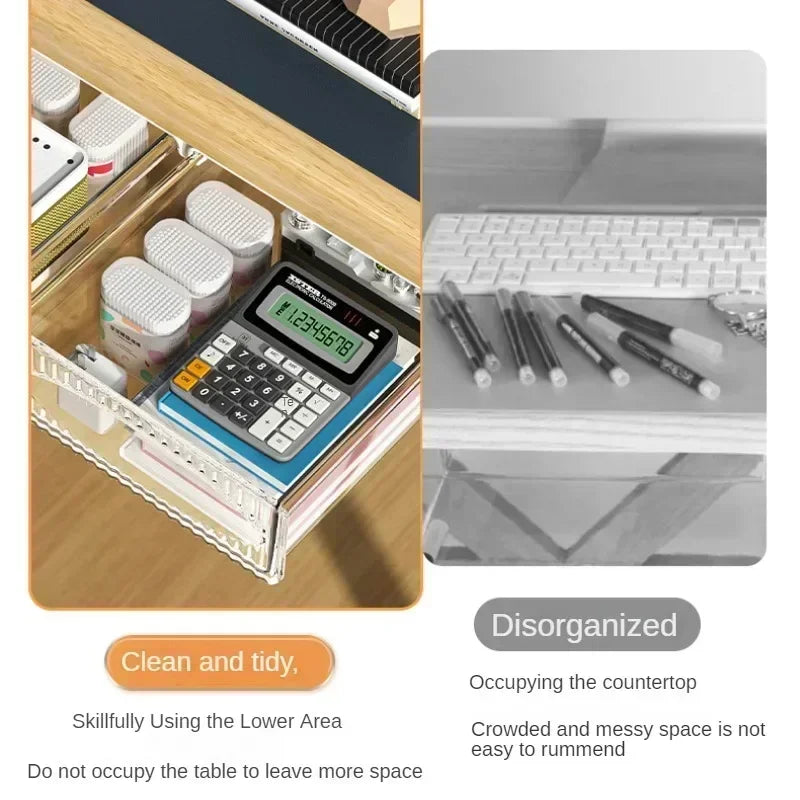 Retractable Under-Shelf Organizer for Hidden Storage