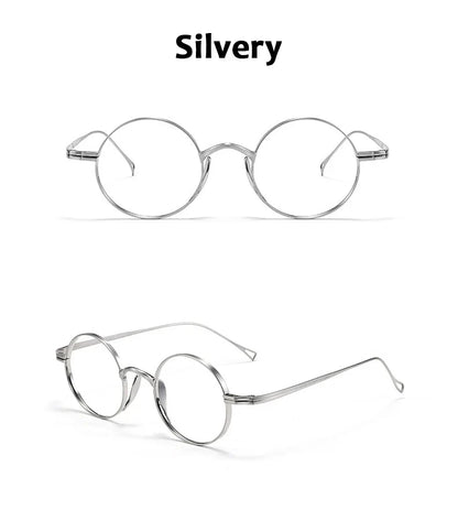 Round Retro Glasses with Titanium Frame