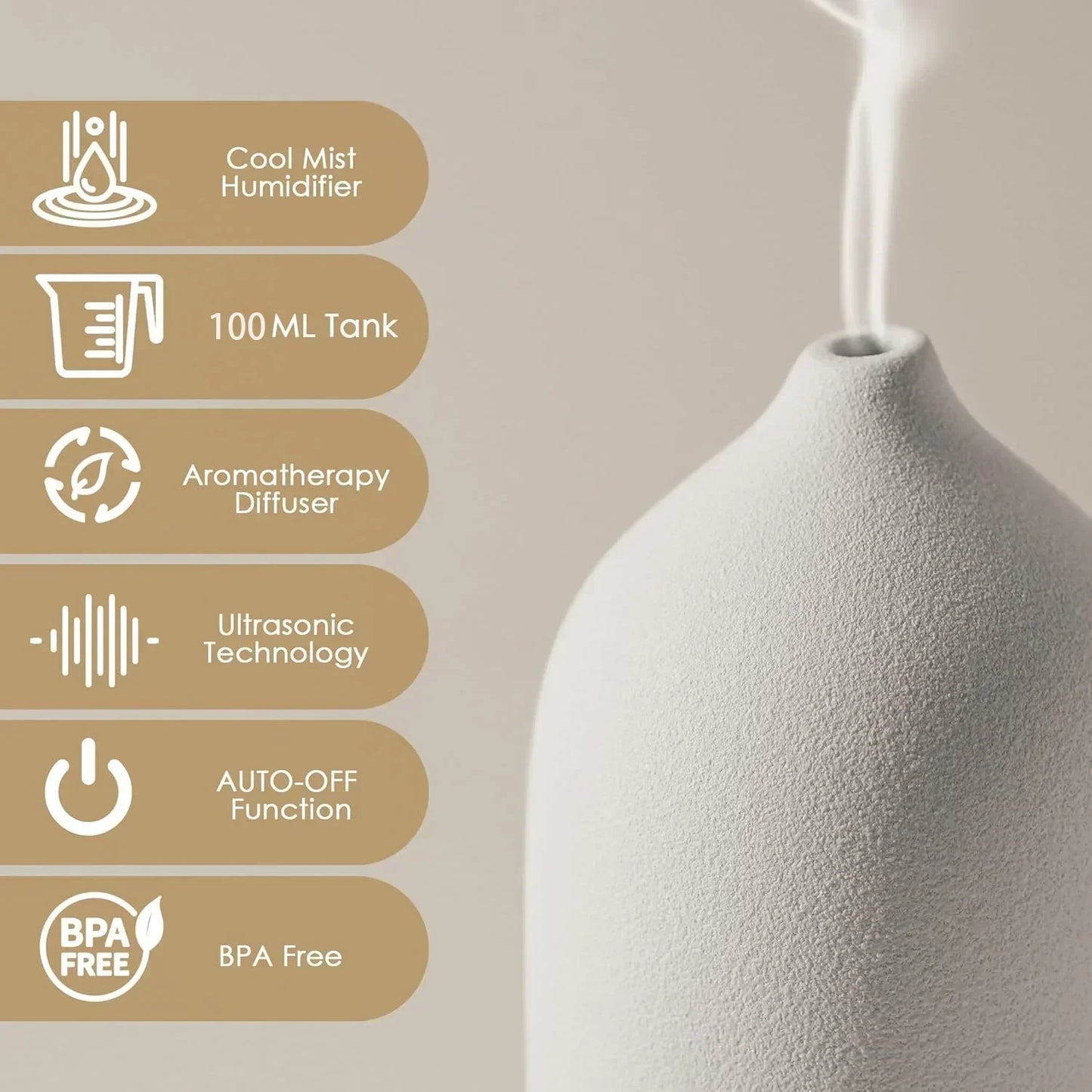 Essential Oil Diffuser in Ceramic Design