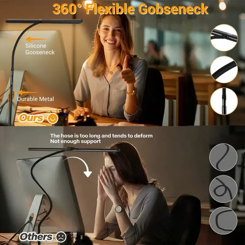 Sturdy Desk Lamp with 88 LEDs and Clamp Attachment