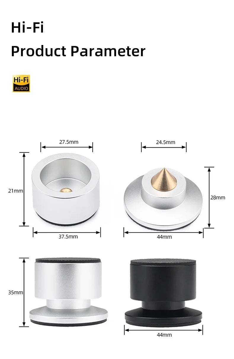 Set of 4 Speaker Spike Feet for HiFi Systems