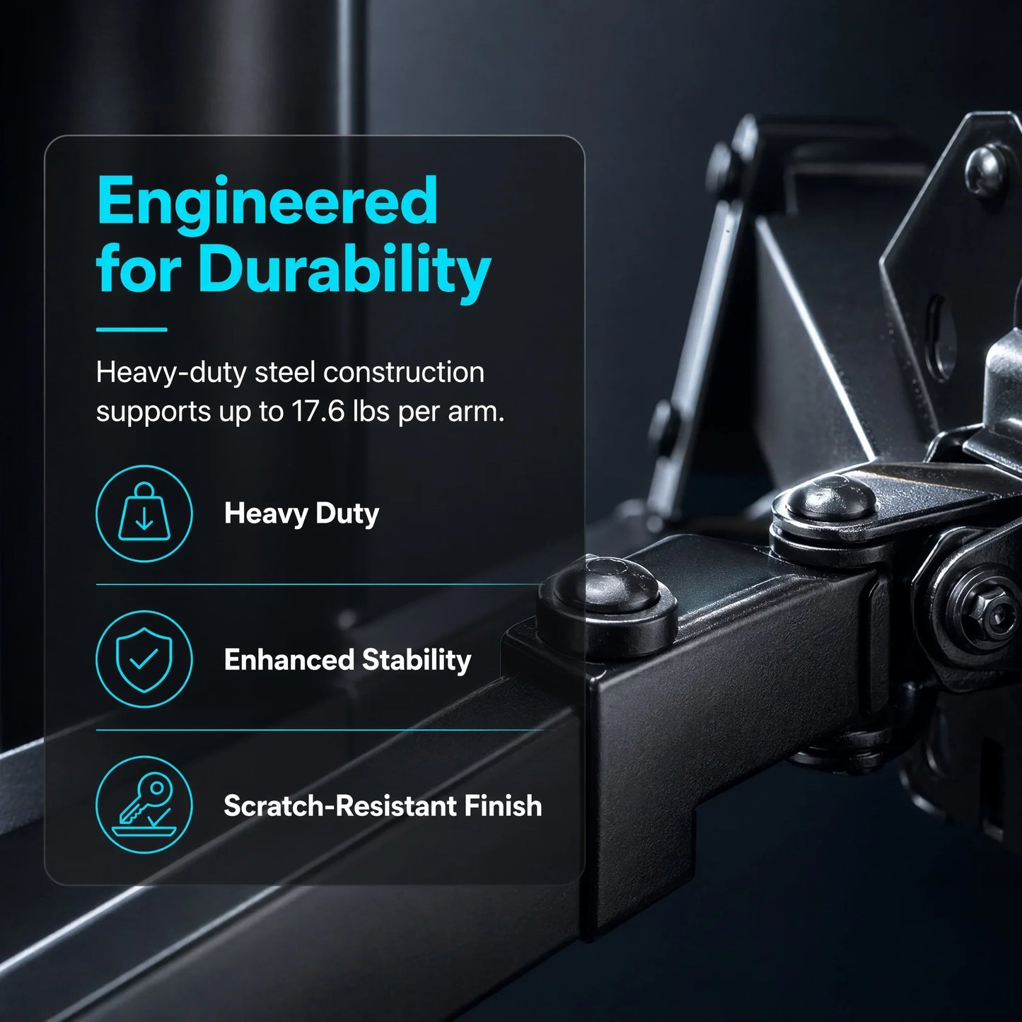 Heavy-Duty Dual Monitor Stand for Two Screens