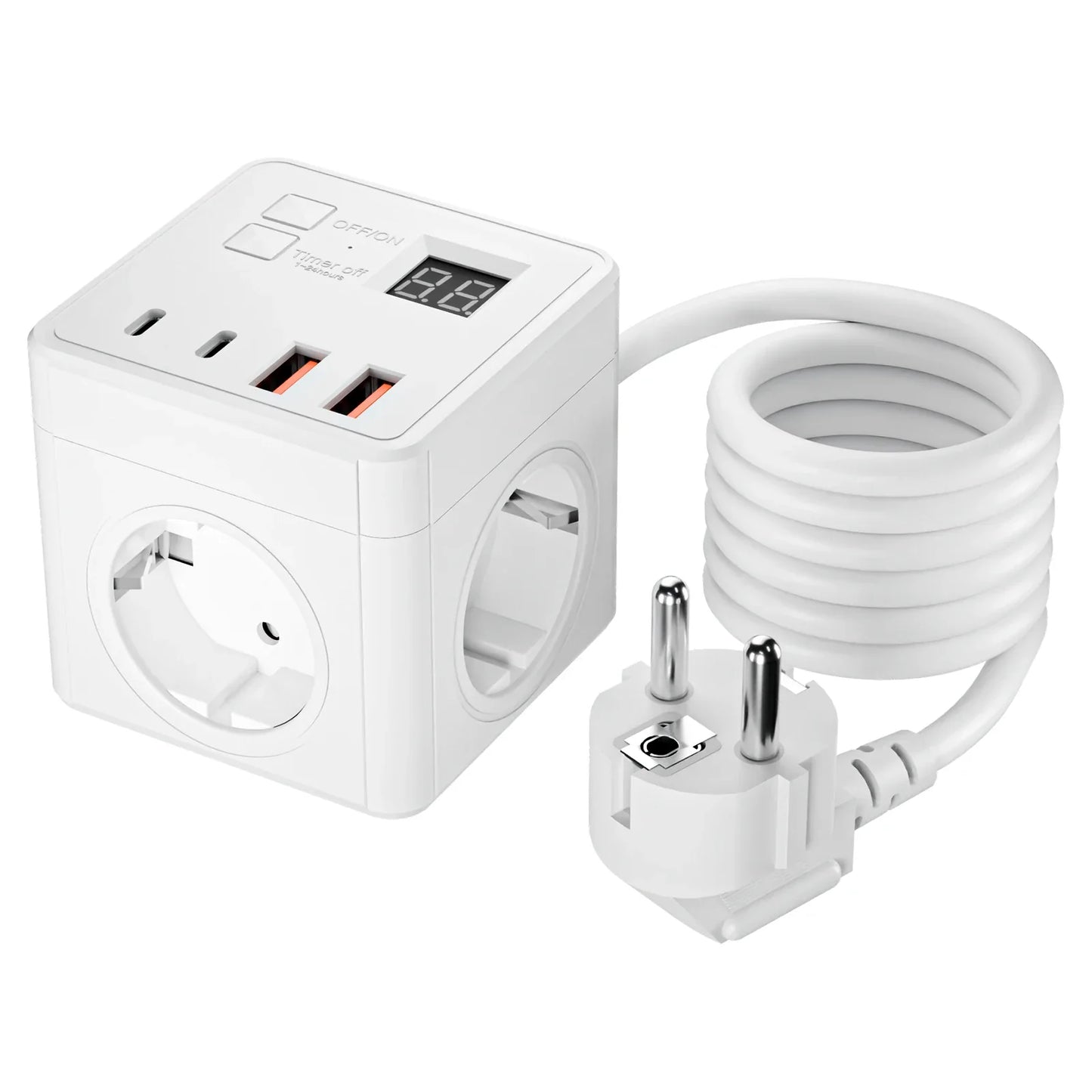 EU Power Strip with 7 Functions