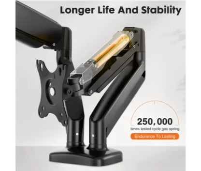 Dual Monitor Stand with Gas Spring Adjustment