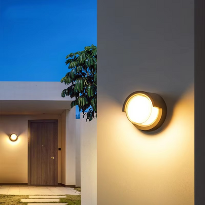 Solar-Powered Wall Light with Motion Detection for Outdoor Safety