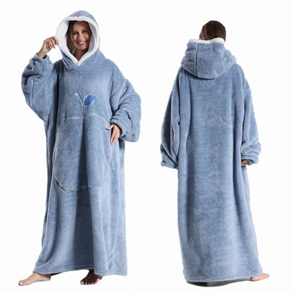 Extended Length Wearable Throw Blanket