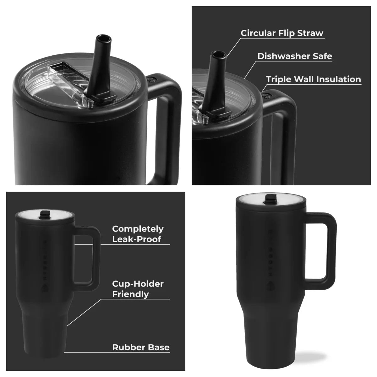 Flip Straw Insulated Tumbler