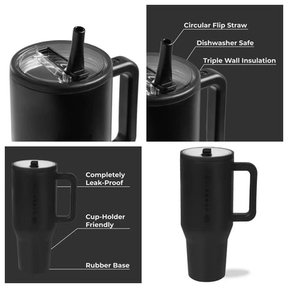 Flip Straw Insulated Tumbler