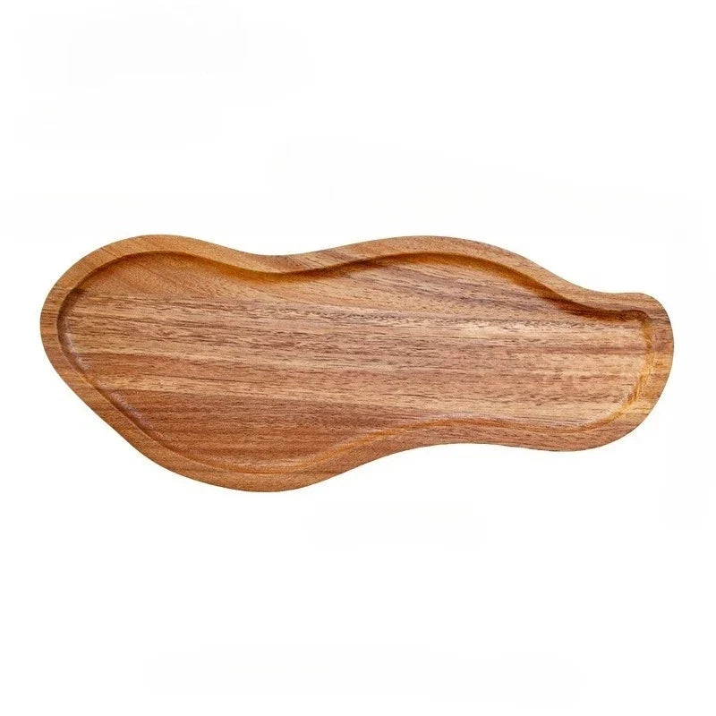 Wooden Serving and Organization Tray with Rustic Design